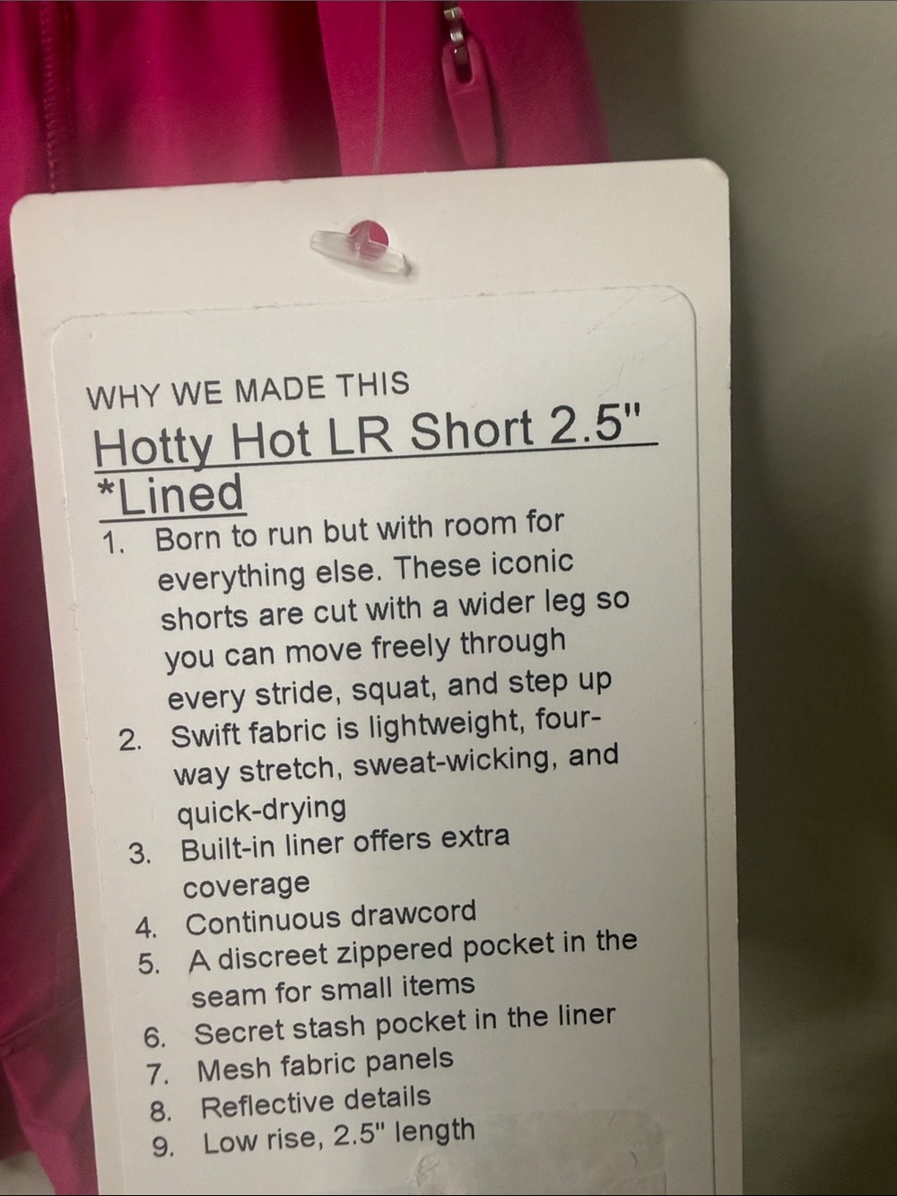 Lululemon Hotty Hot LR Short 2.5” *lined - Picture 4 of 5